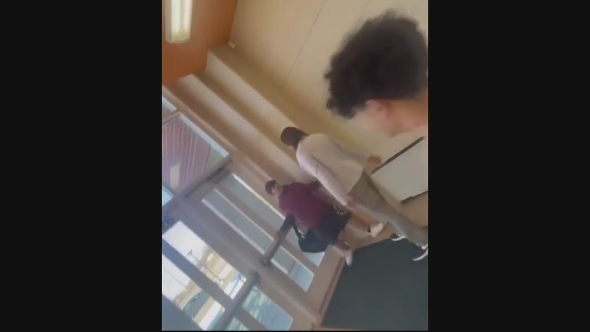 Middle school teacher caught on video swearing at, pushing student